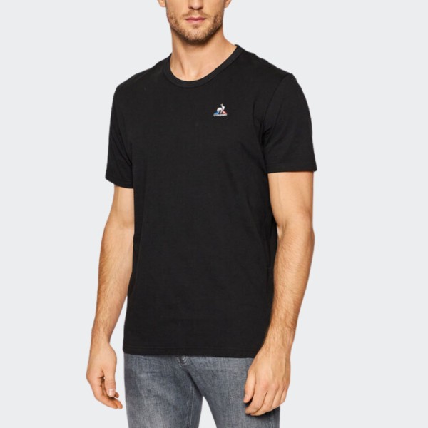 Maglia t-shirt in cotone Le Coq Sportif nero