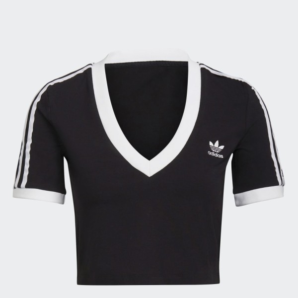 T-Shirt Cropped adidas Adicolor Nero - Sportlab
